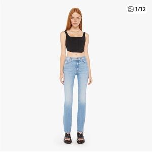 MOTHER The Insider Sneak Fray straight leg